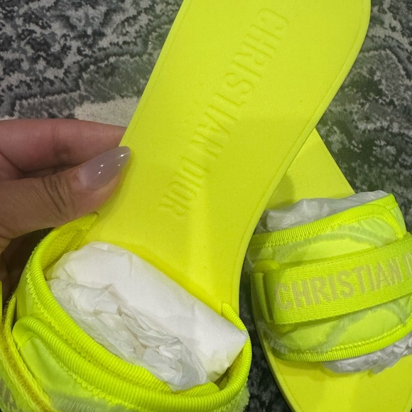 Dior Worn 3 times Yellow Camouflage Fluo slides - Picture 4 of 7